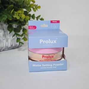 Prolux Cosmetics Matte Setting Powder Honey with Powder Puff 0.35oz FPT00073 NEW
